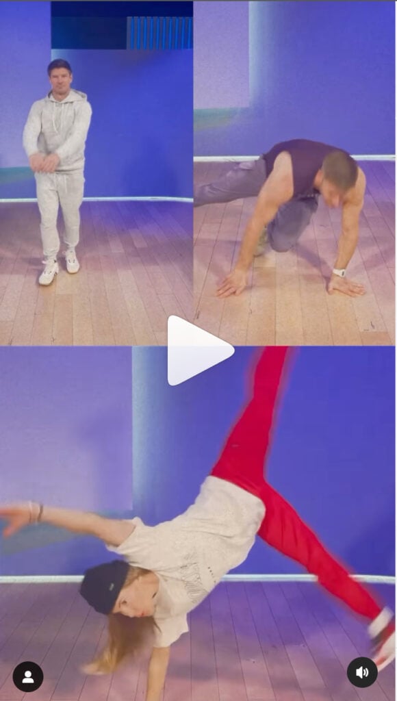 @OnePeloton Instagram post announcing breakdancing classes. Image credit Peloton social media.